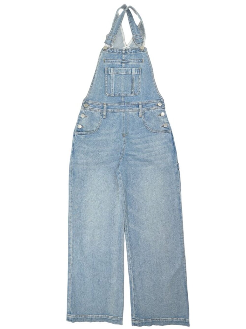 Alice & Olivia Wesson Straight Leg Jean Overalls in Maddy Blue